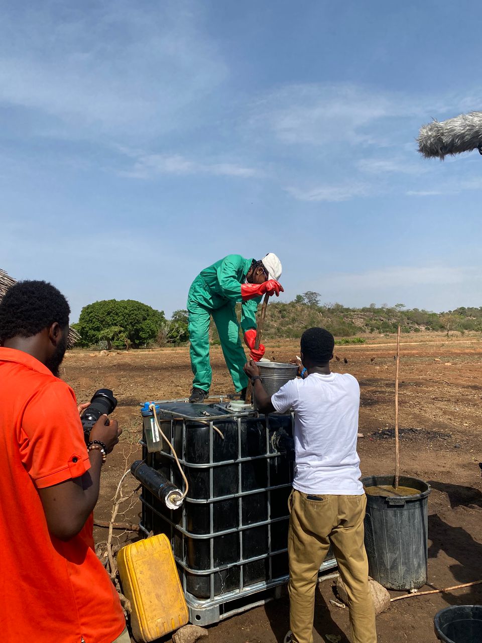 Field testing at the biogas unit